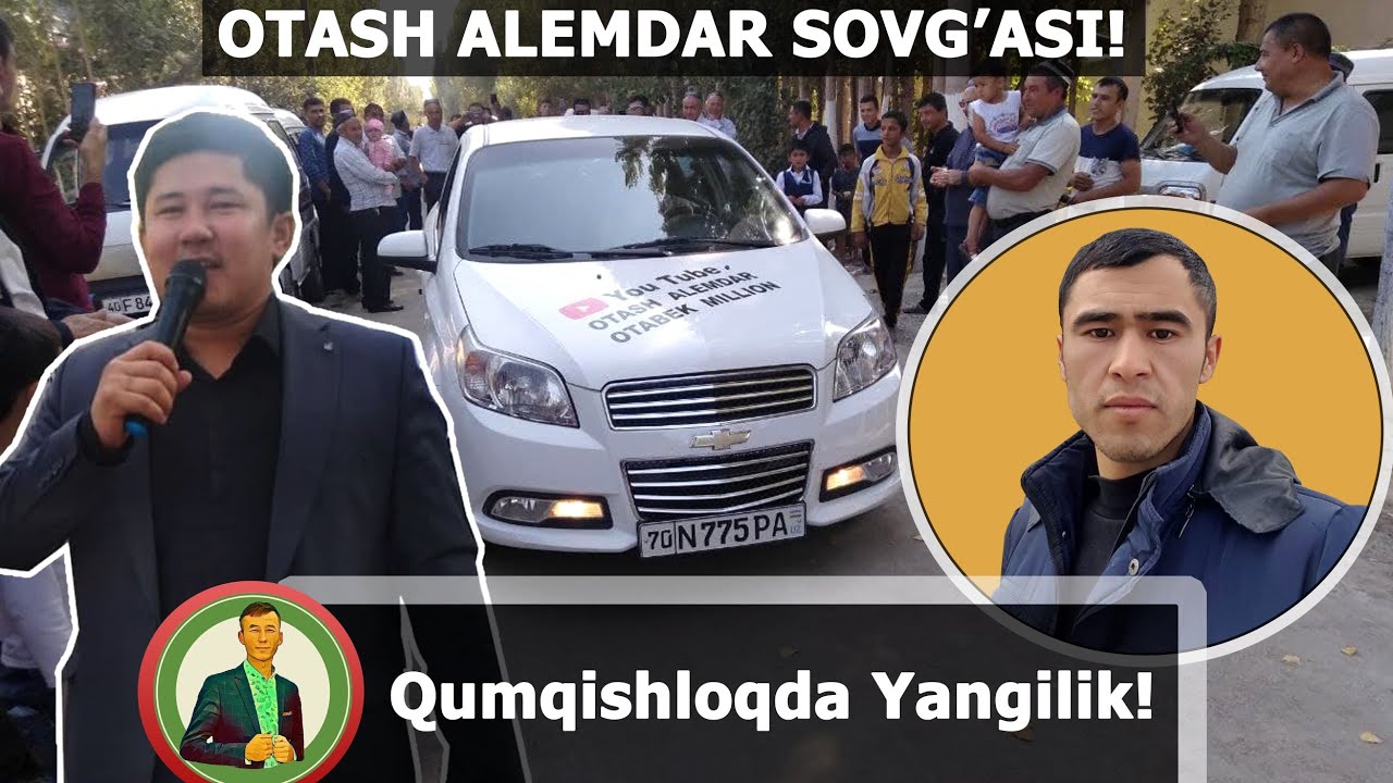 Otash Alemdar Otabek Million Maxallamizga kelib Nexia 3 ni Abdujabbor ukamizga topshirdi