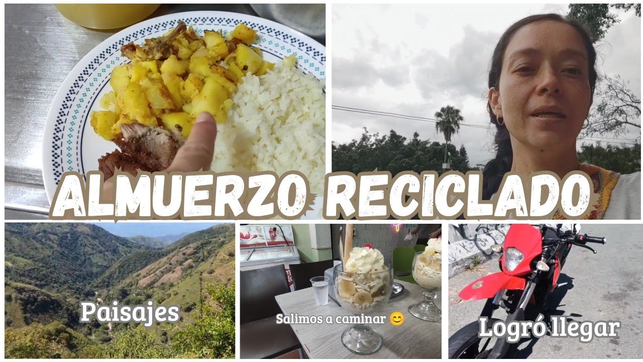 UN ALMUERZO RECICLADO 😋LOGRÓ LLEGAR 🏍️ UNA CAMINADA✅