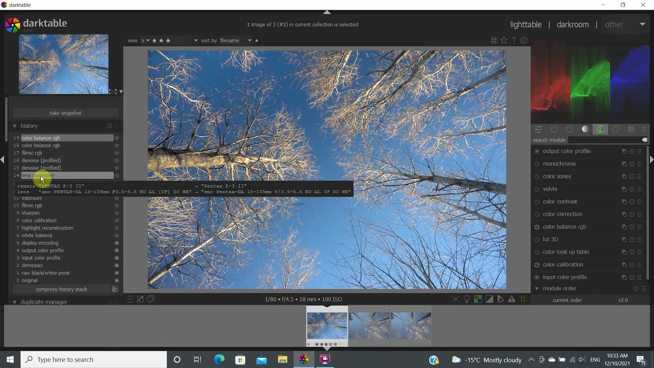 Darktable 07 (how to copy the history stack from one image to other images in darktable)