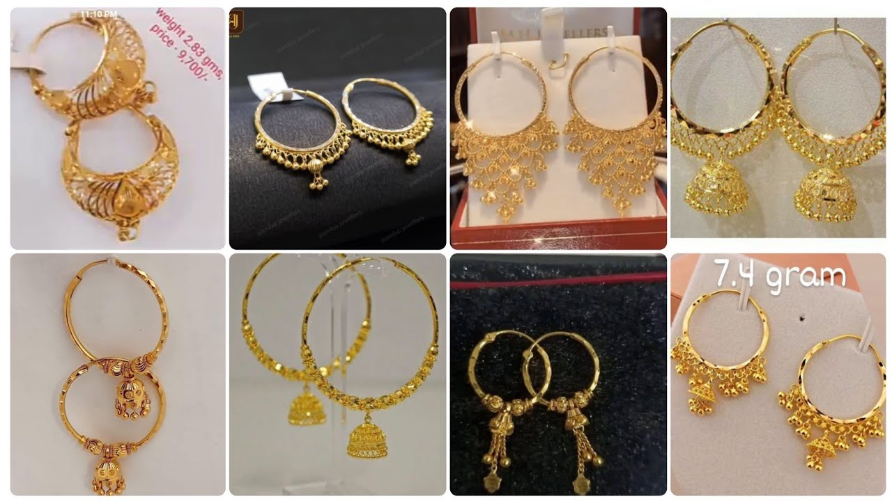 Most Beautiful Gold Bali Earrings Designs