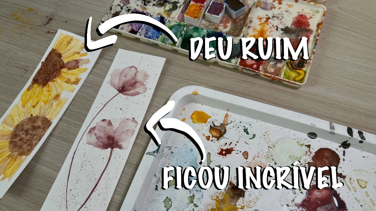 Aquarela sem filtros: Tentei relaxar e deu tudo errado 🤡