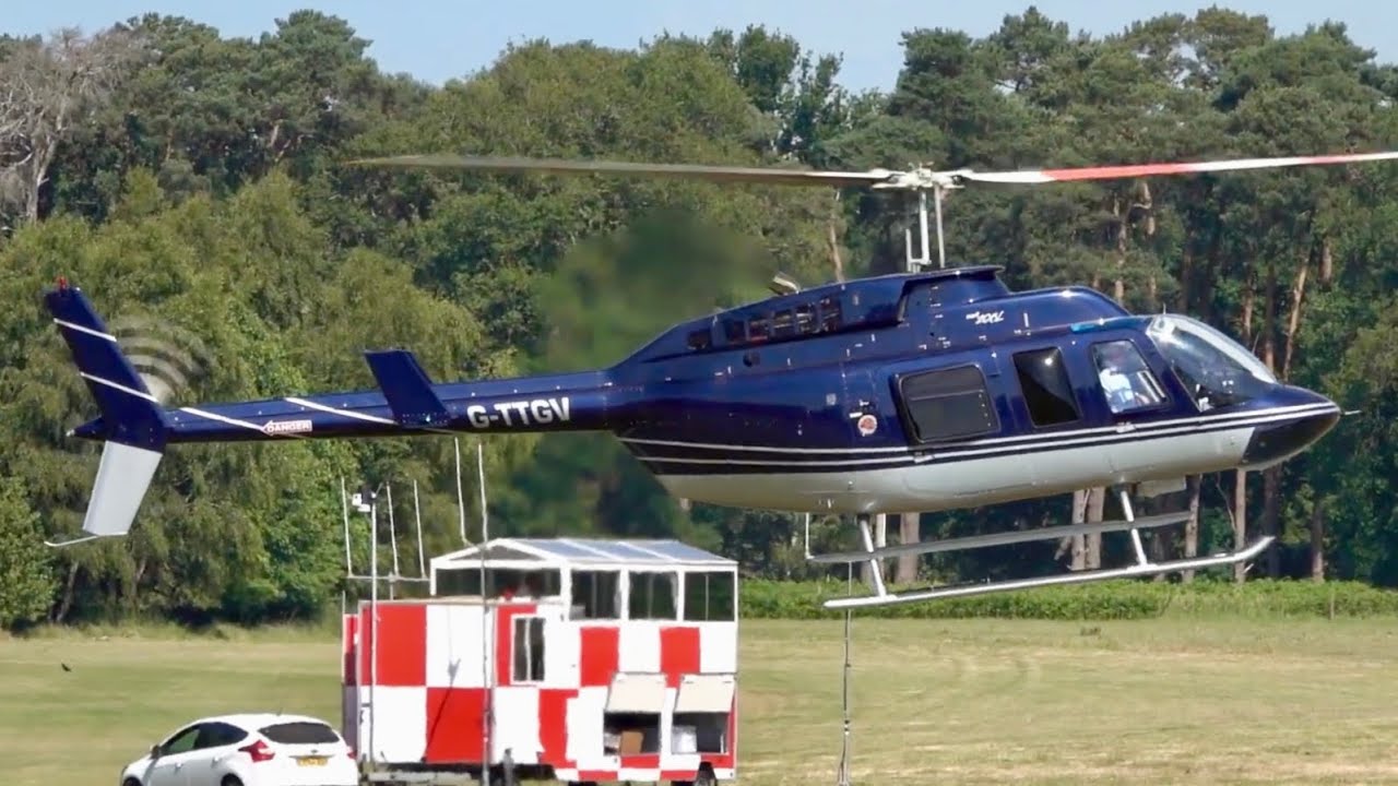 Bell 206L-4 LongRanger and R44 | Landing at Ascot Heliport #shorts #video #helicopter #aviation