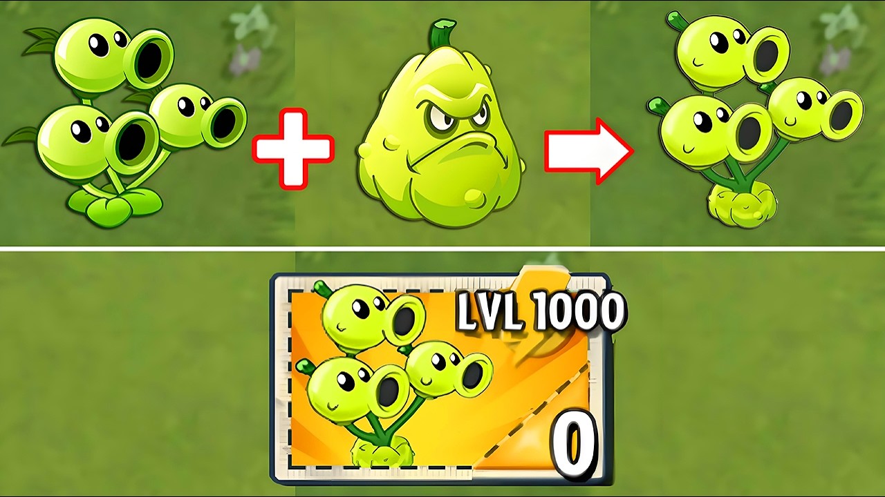 Every Random Plants LEVEL 1000 vs PvZ 2 All Final Bosses - Plants vs. Zombies 2 Mod