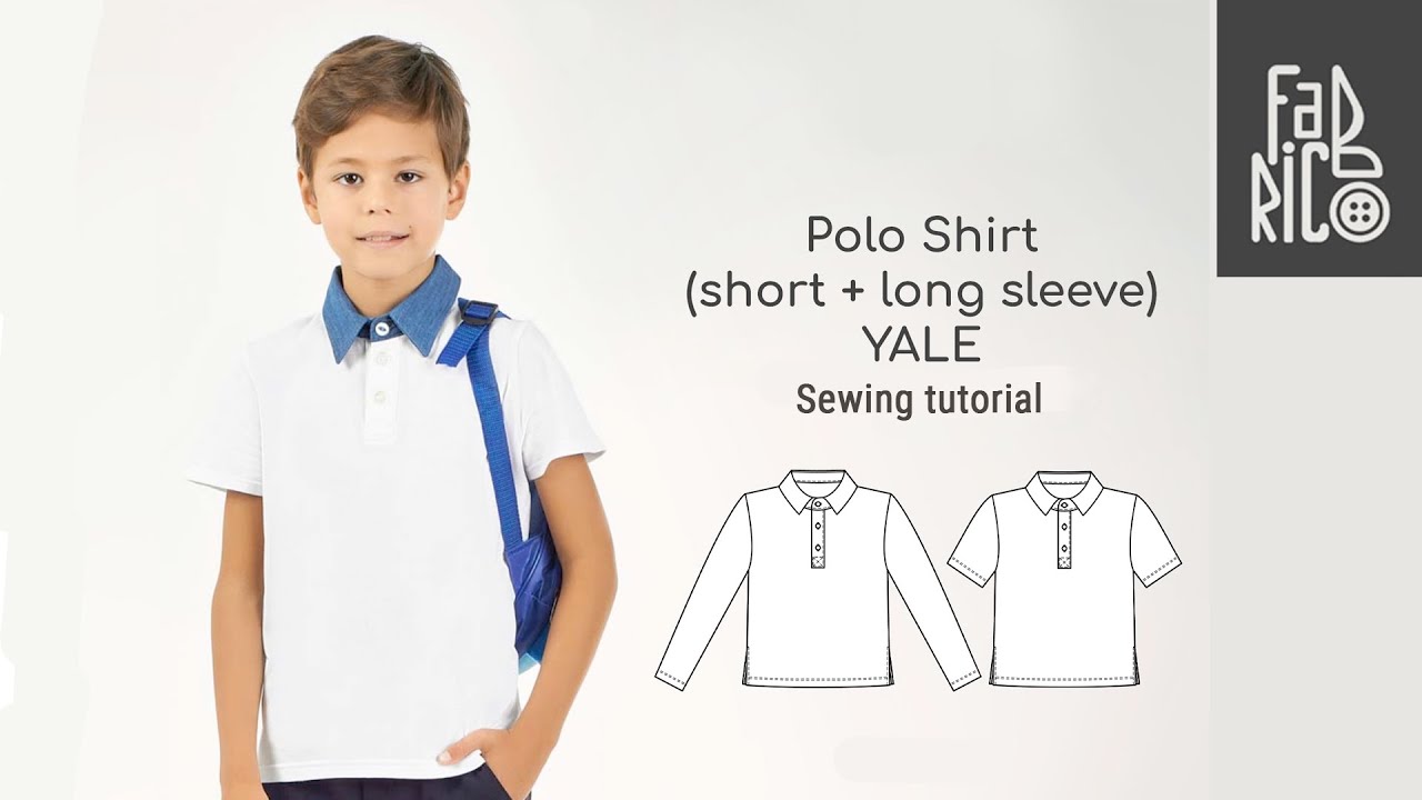 Boys Polo Shirt Sewing Pattern PDF and Sewing Tutorial