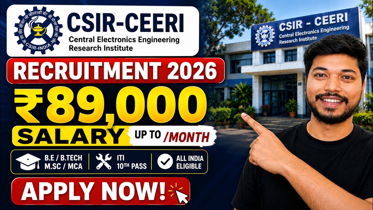 CSIR Recruitment 2026 🔥 | Eligibility | Salary | Apply Process | Full Details