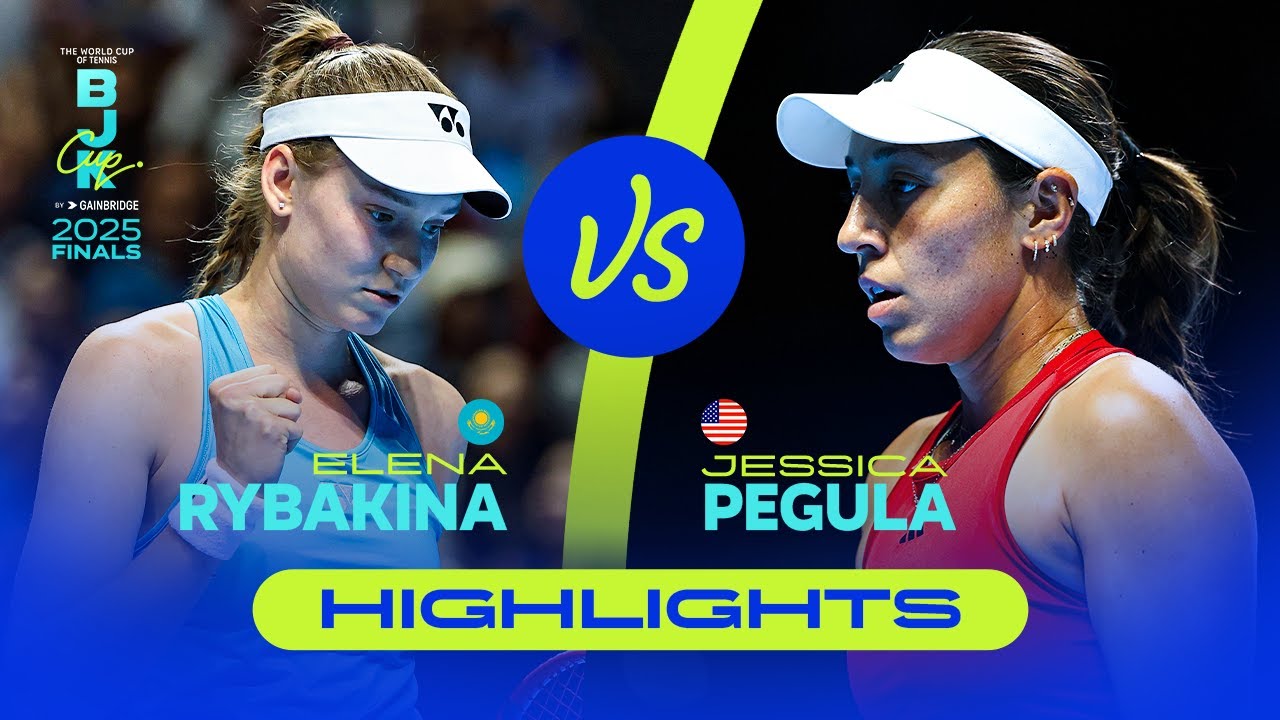 Elena Rybakina (KAZ) v Jessica Pegula (USA) | 2025 Billie Jean King Cup Finals | Match Highlights