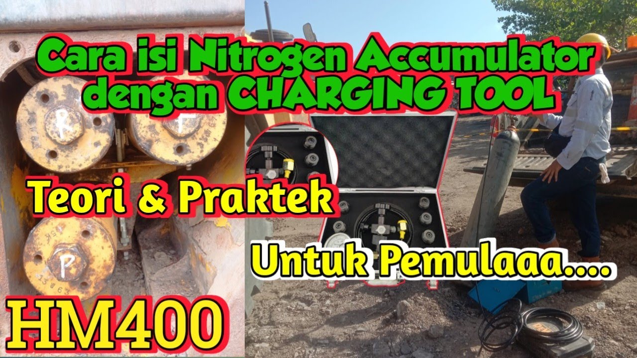 Cara mengisi Nitrogen accumulator dengan Charging tool