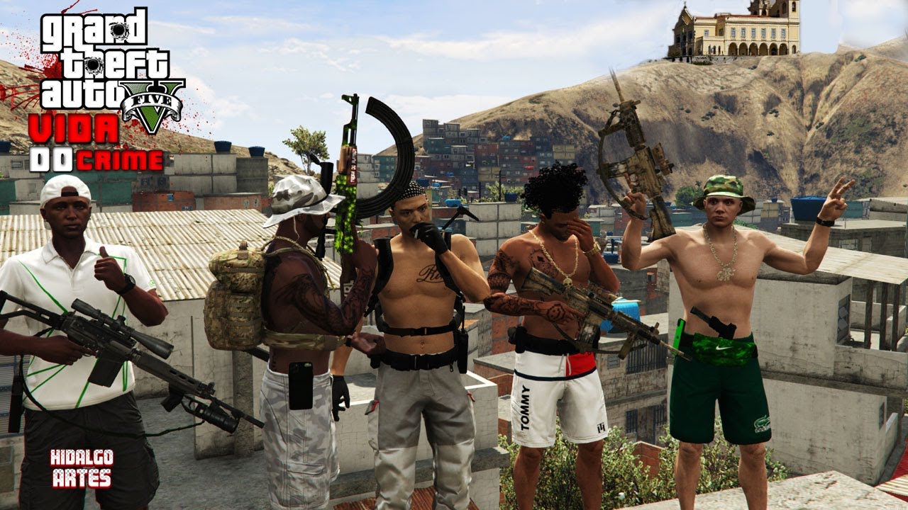 GTA V VIDA CRIME:FICAMOS ENCURRALADOS DENTRO DA FAVELA MUITO TIRO,RECEBI MINHA PRIMEIRA MISSÃO Ep80