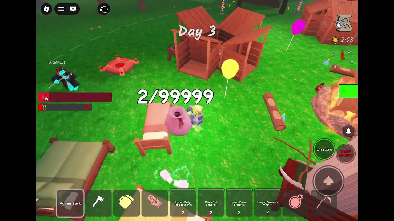 Playing 99 Nights In The Forest On Roblox (Admin Abuse)