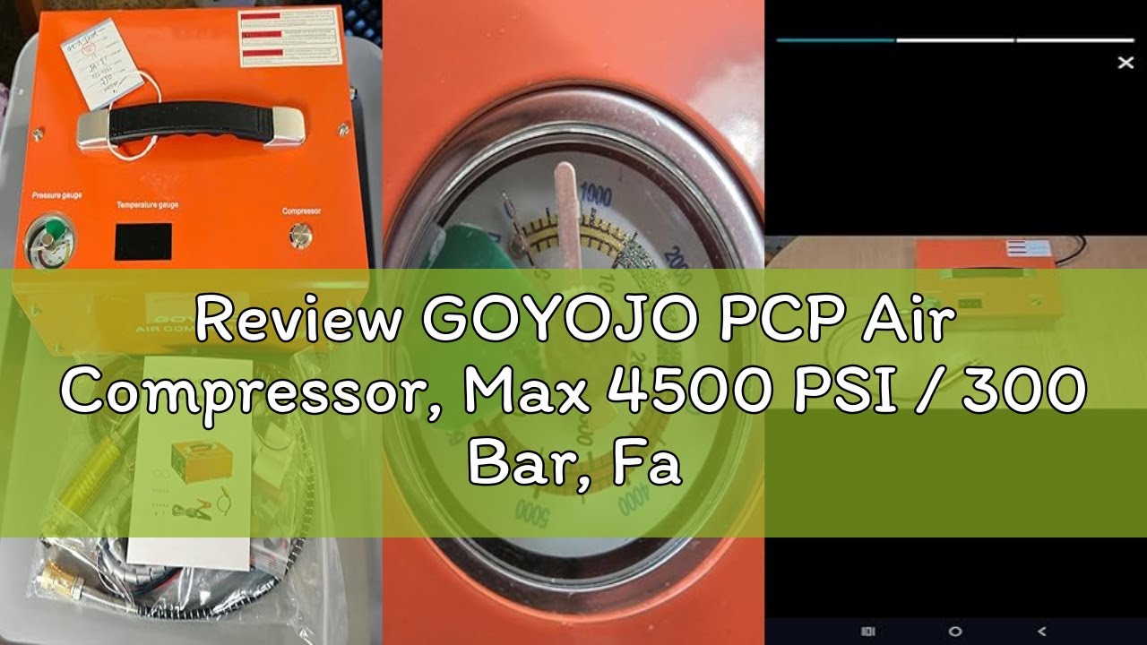 Review GOYOJO PCP Air Compressor, Max 4500 PSI / 300 Bar, Fast Fill for Airguns or Paintball Tank, A