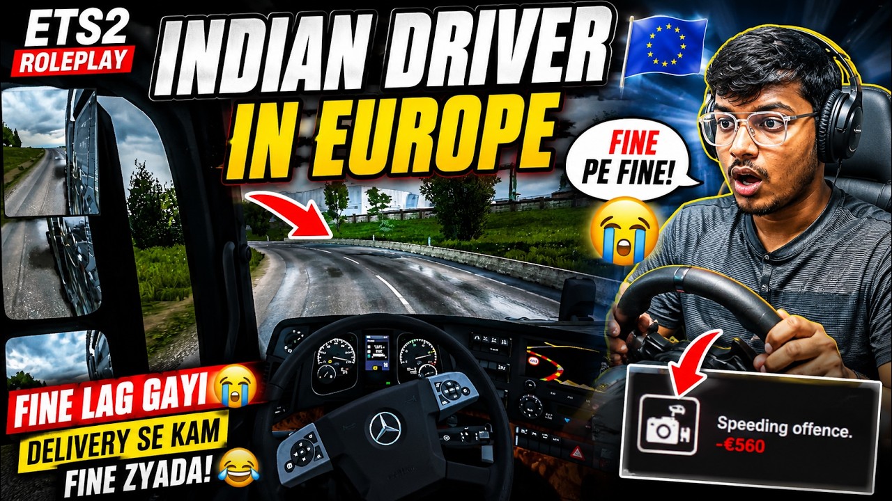 Indian Truck Driver In Europe 😂 | ETS2 Funny Roleplay #ets2 #eurotrucksimulator2 #gaming