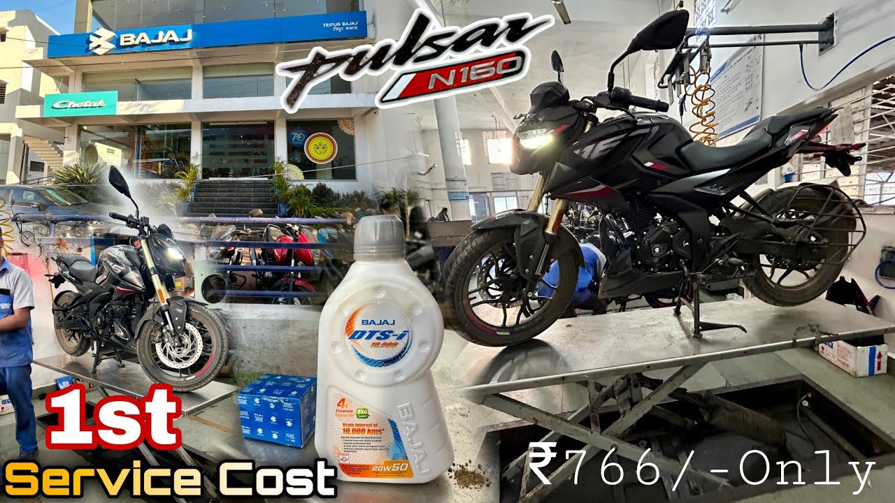 Bajaj Pulsar N 160 1st Service Cost 💸 with Bill