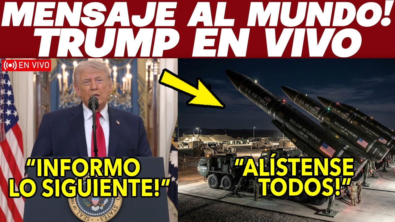 🚨URGENTE! MENSAJE TRUMP EN VIVO SOBRE IRAN. DE ULTIMA HORA URGENTE. ANUNCIO AL MUNDO