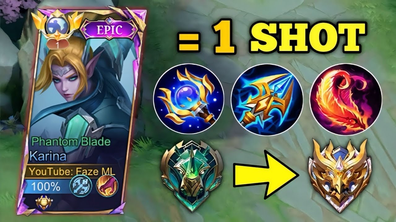 NEW KARINA ONE SHOT BUILD 2024 AUTO WINSTREAK?! - Mobile Legends