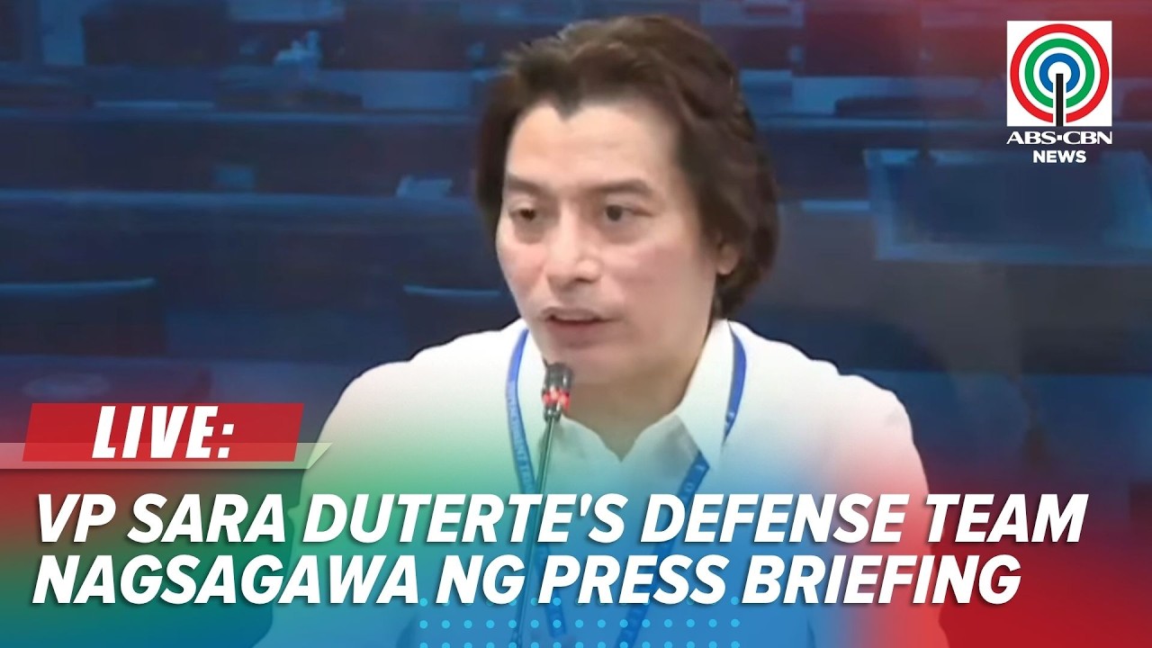 LIVE: Defense Team holds press briefing on Impeachment Trial of VP Sara Duterte | September 14, 2026