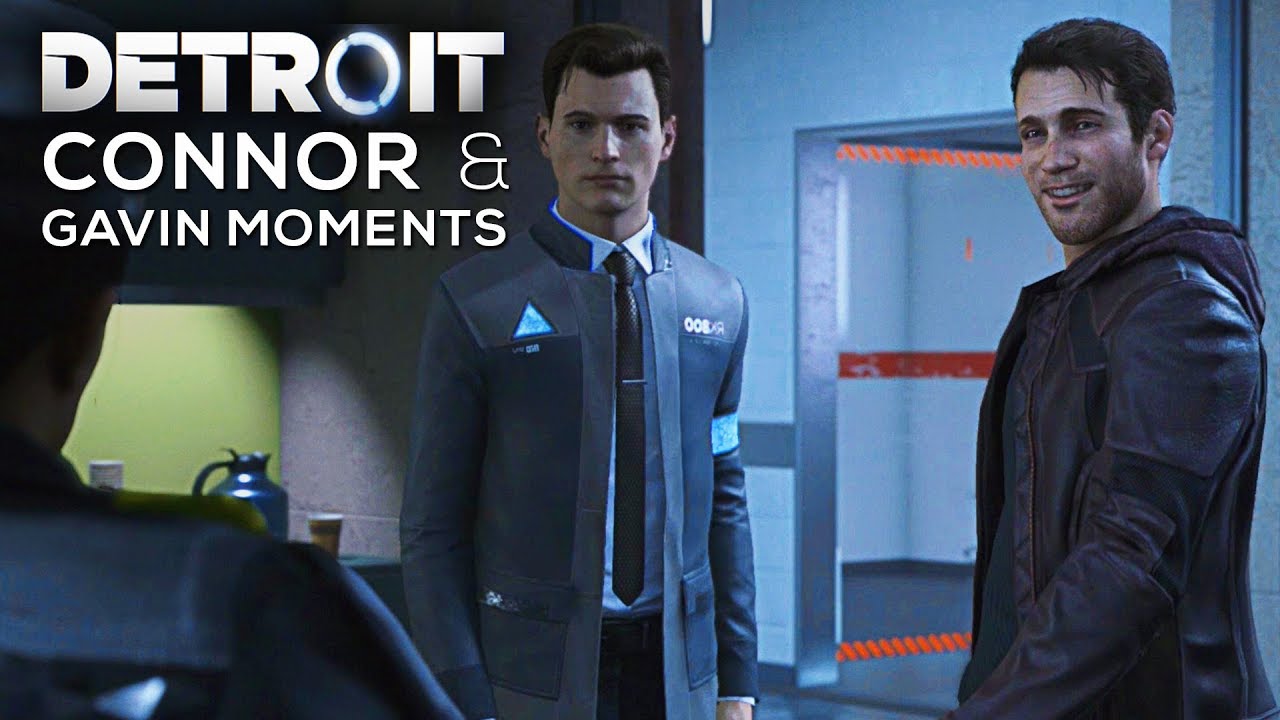 Connor and Gavin Moments (All Dialogue and Scenes with Gavin) - DETROIT BECOME HUMAN