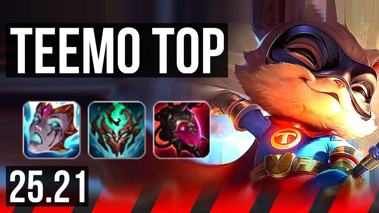 TEEMO vs MALPHITE (TOP) | 6 solo kills, Legendary | KR Master | 25.21