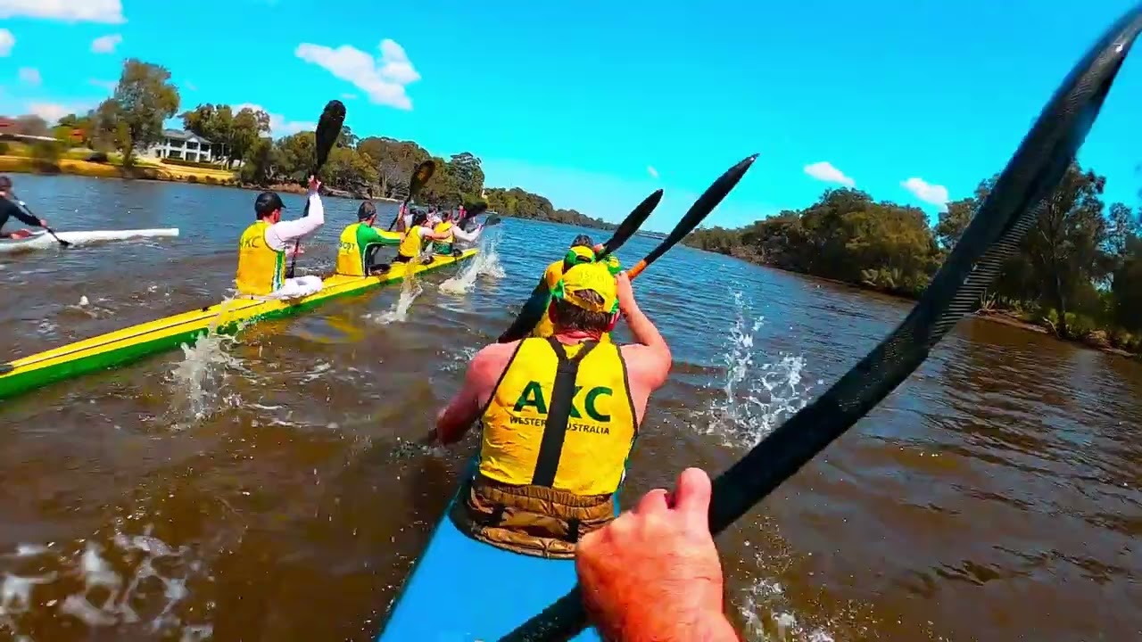 K4 Long course kayak Sprint regatta (6km) Bayswater WA (Shortened edit)