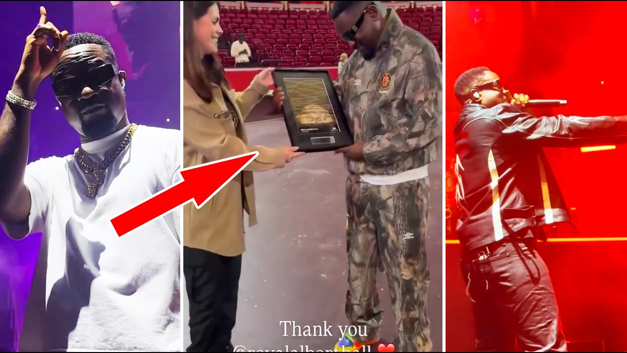 🔥Congrats Sarkodie Rapperholic UK for  Receives Plaque for Selling Out Royal Albert Hall