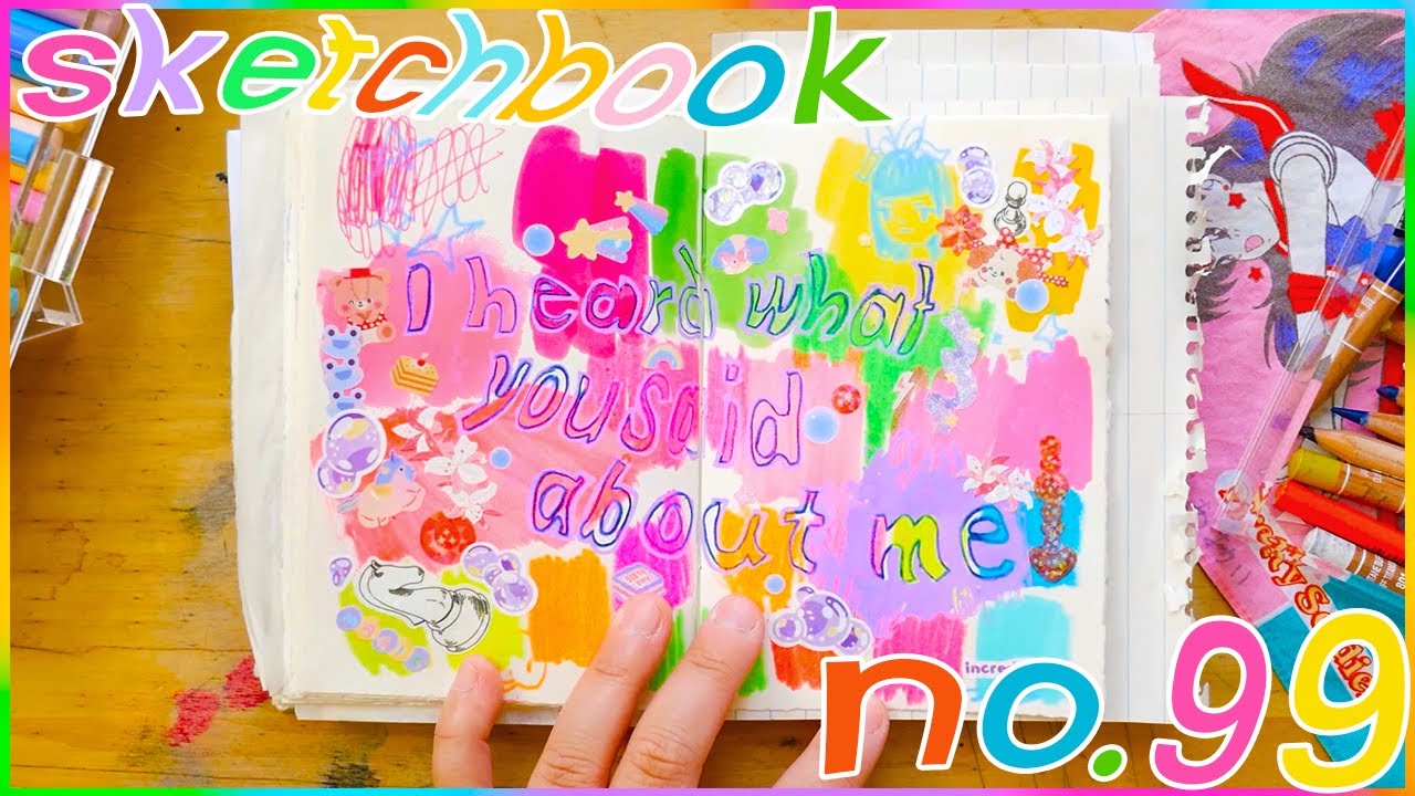 my 99th sketchbook ✷ chatty flip through/tour