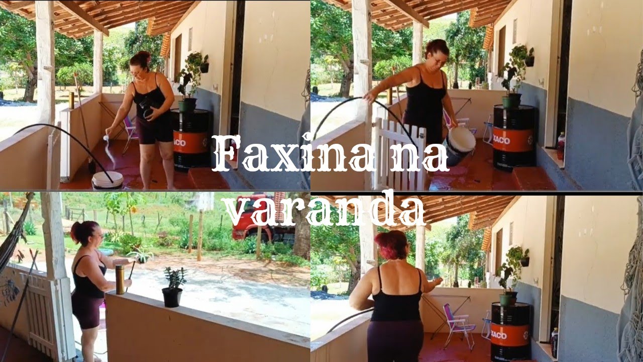 Faxina na varanda 