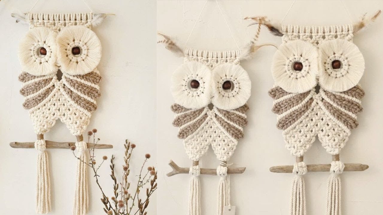 DIY BUHO EN MACRAME / DIY MACRAME OWL 🦉