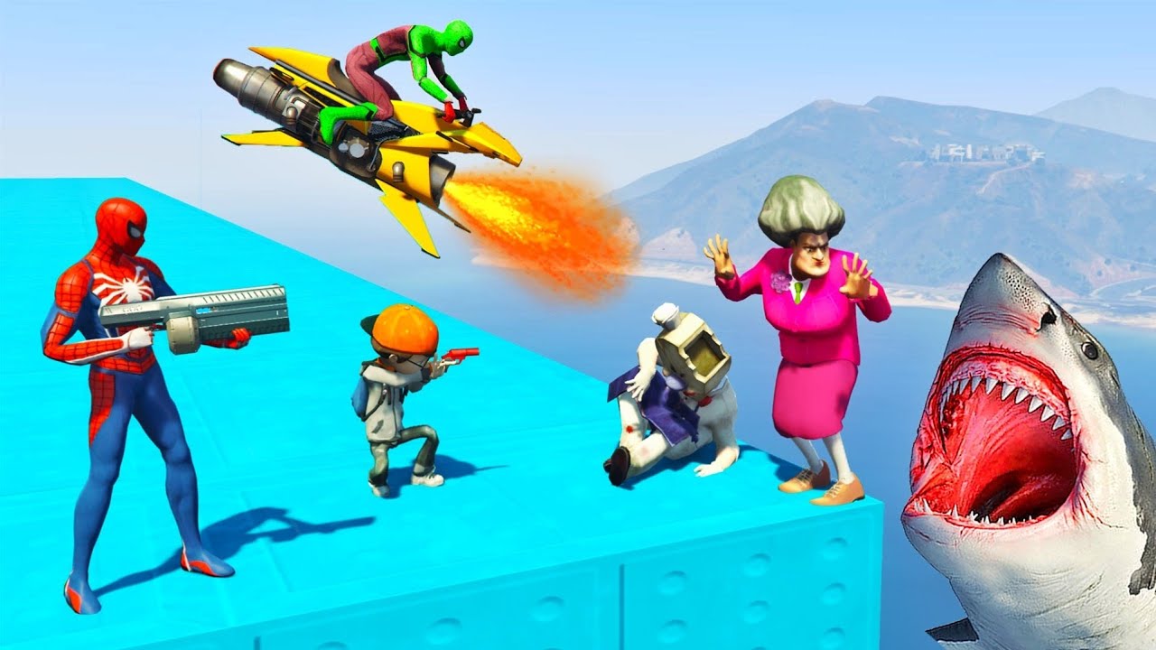 Scary Teacher 3D - Ник троллит Мисс Т и Фрэнсиса - Ник в беде - Человек-паук и Тани спасают Ника