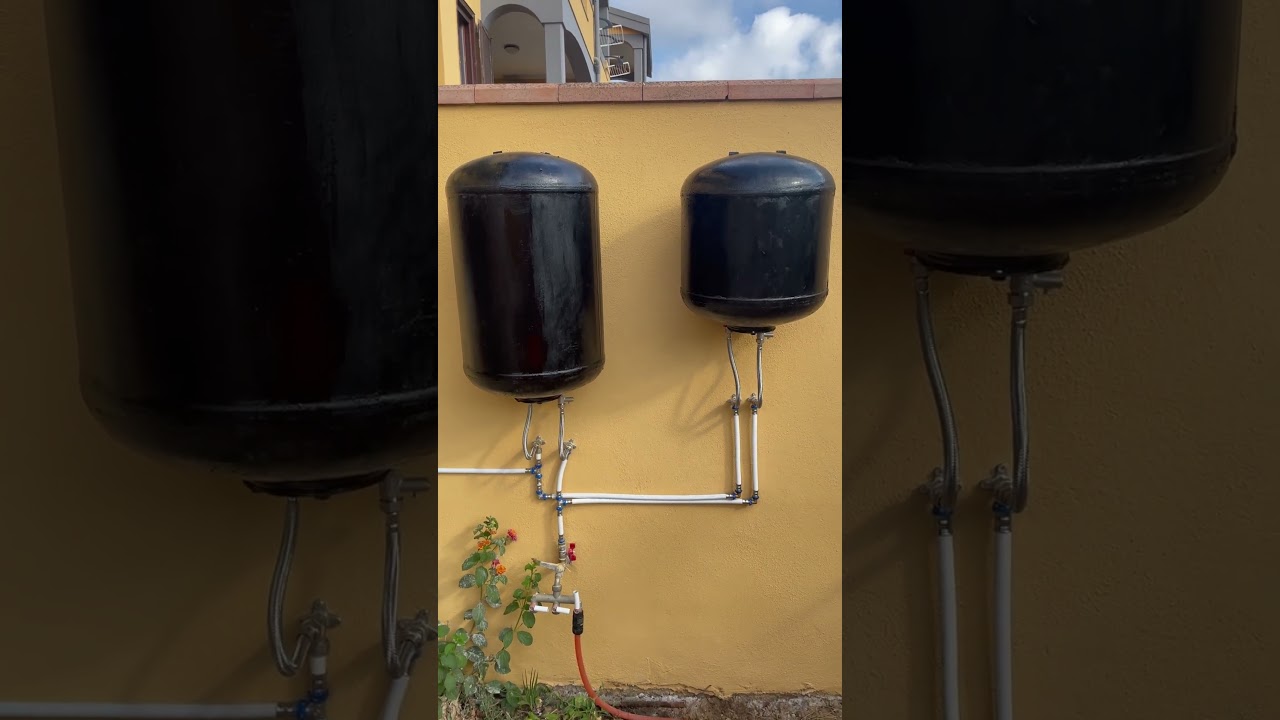 Acqua calda gratis dal calore del sole con vecchio boiler