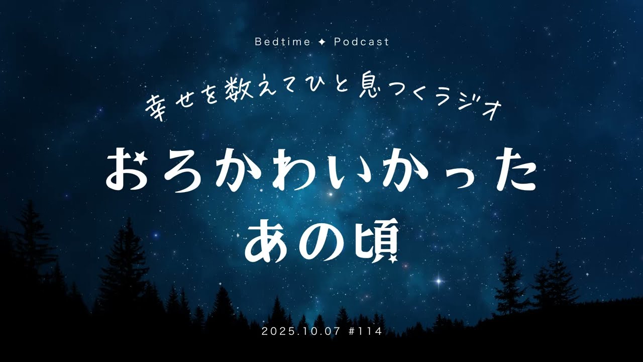 #114【睡眠導入】おろかわいかったあの頃｜ポッキャトークテーマ大学生編【寝落ちラジオ】