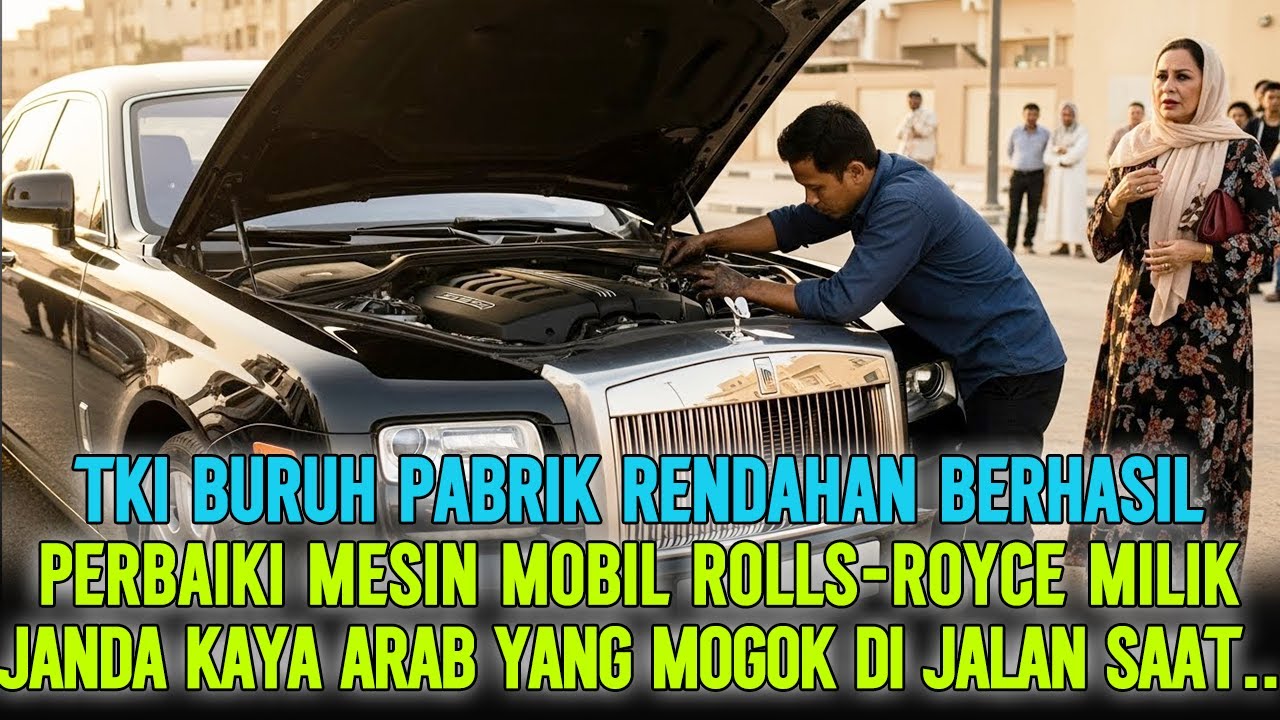 KISAH NYATA‼️TKI BURUH PABRIK BERHASIL PERBAIKI MOBIL MEWAH JANDA KAYA ARAB DI JALAN