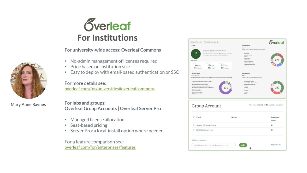 Overleaf for Institutions - one minute video