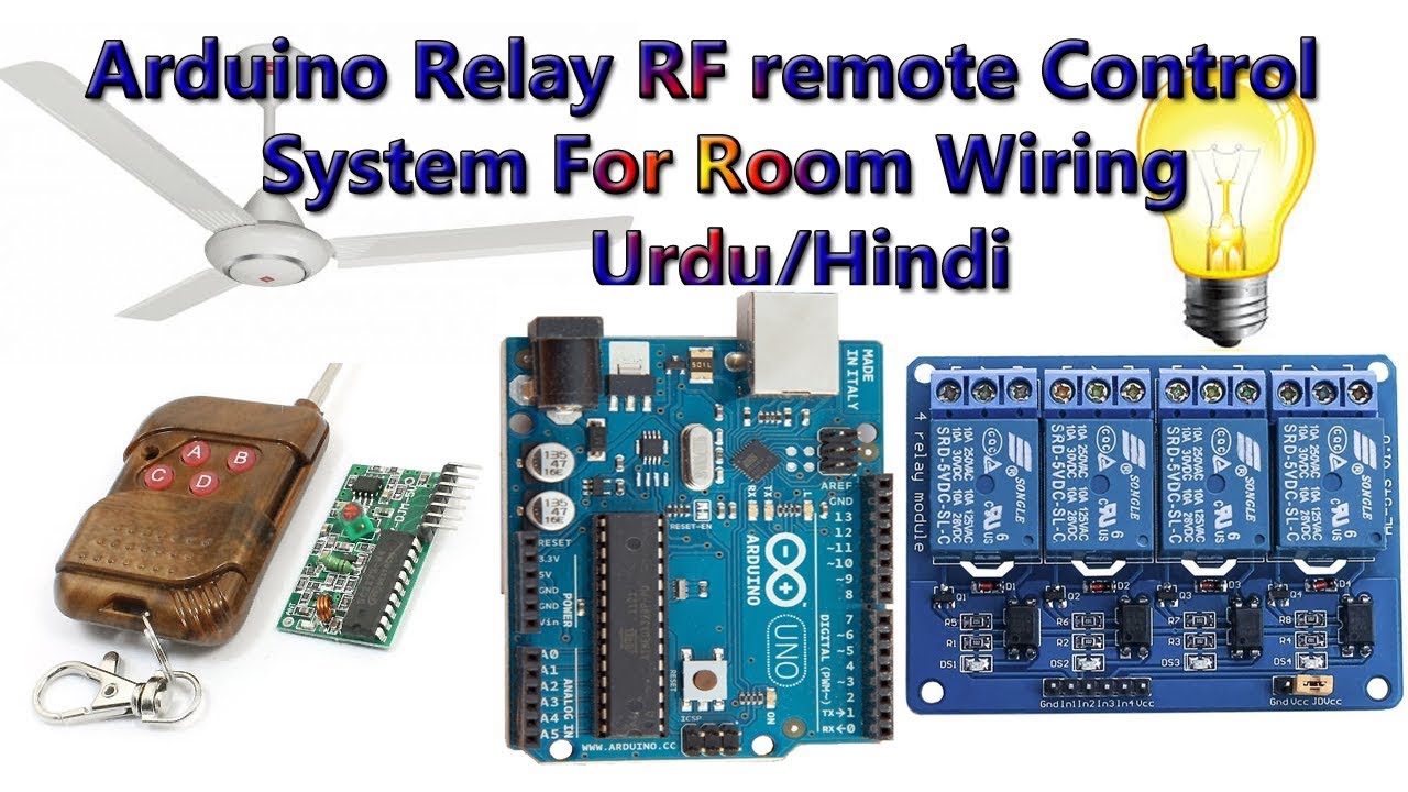 Arduino Relay Control with 433 MHz RF Remote and Receiver in Hindi & Urdu
