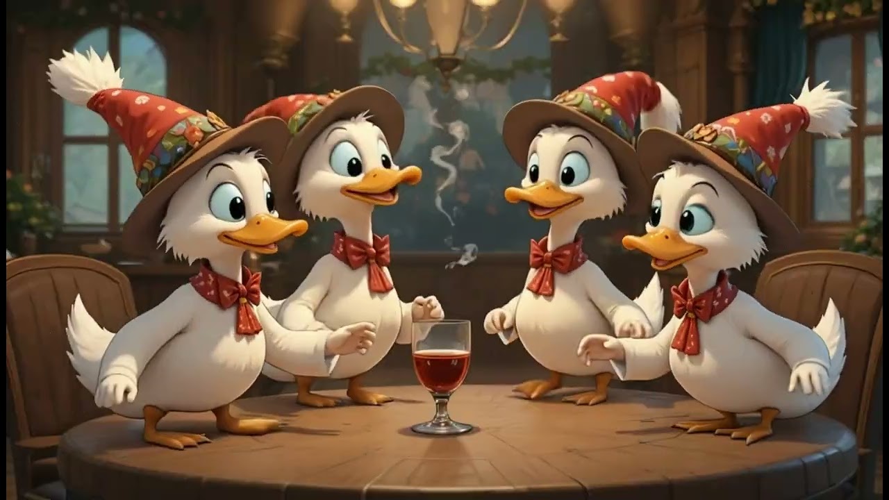 Glühweinpolka Alpenpop, Mundartsong, volkstümlicher Musik, Cartoon, Musikvideo, bayrisch Volksmusik