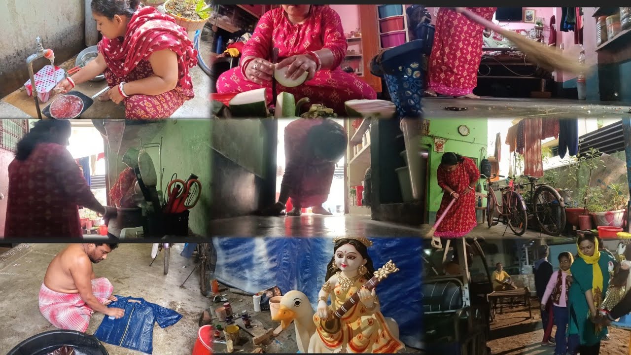 সারাদিন ঘরের কাজ কর্ম সেরে রাতের বেলা পাড়ার বৌরা ও বাচ্চারা সবাই মিলে গোলাম ঠাকুর আনতে #banglavlog#