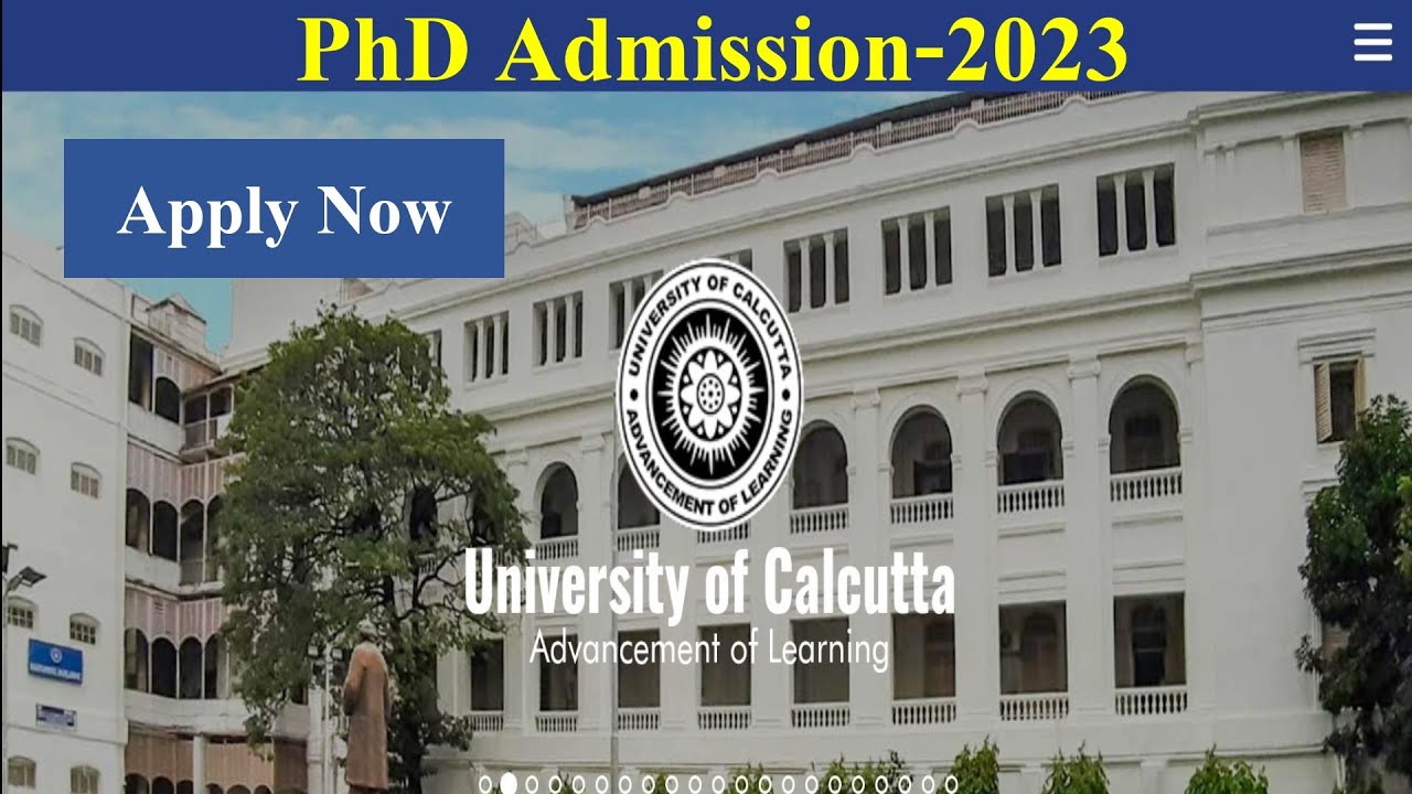 PhD Admission 2023 // University of Calcutta // Department of Biochemistry (Corrigendum)