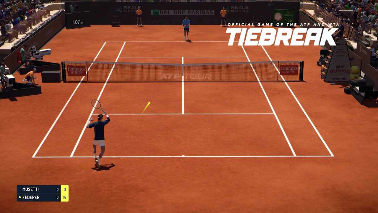 TIEBREAK - Lorenzo Musetti Vs Roger Federer I Rome Masters I Legendary AI (PS5)