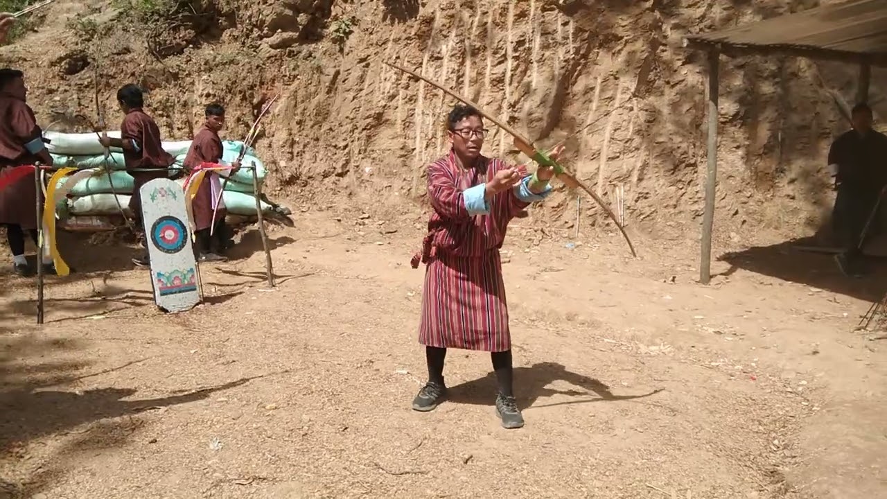 @archery match in Bhutan 