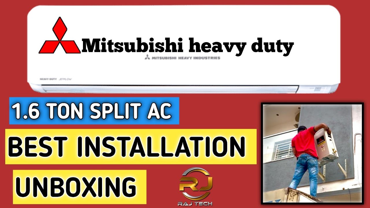 Split AC installation || Mitsubishi heavy duty 1.6 ton || Best installation || unboxing video ||
