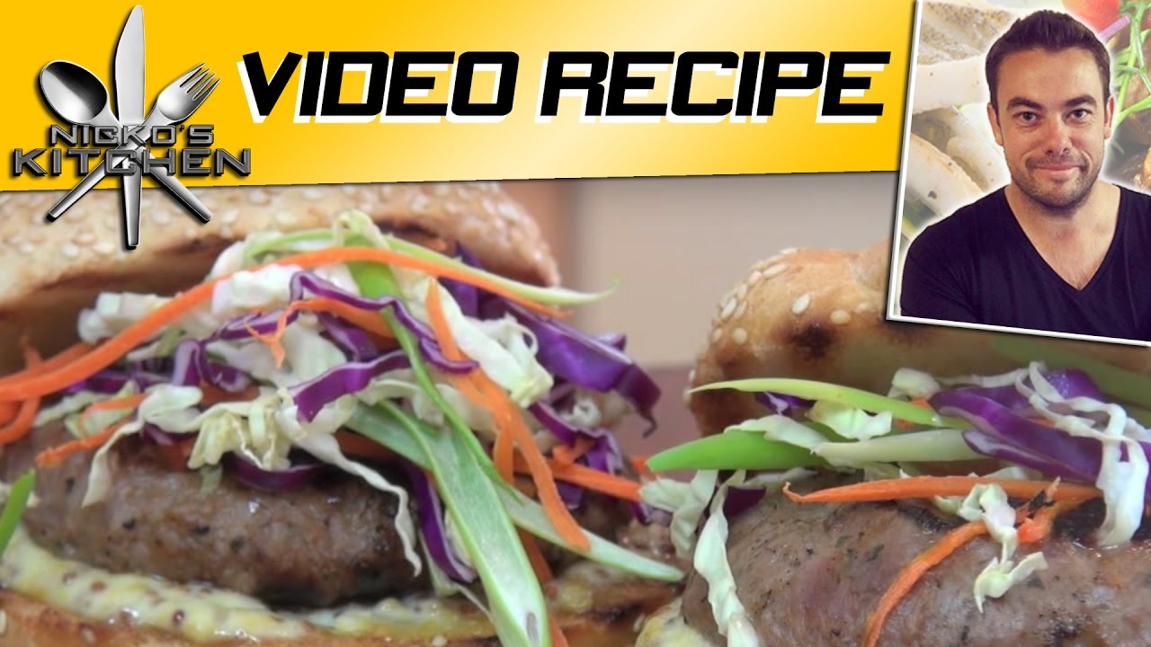 Sausage Burgers with Slaw