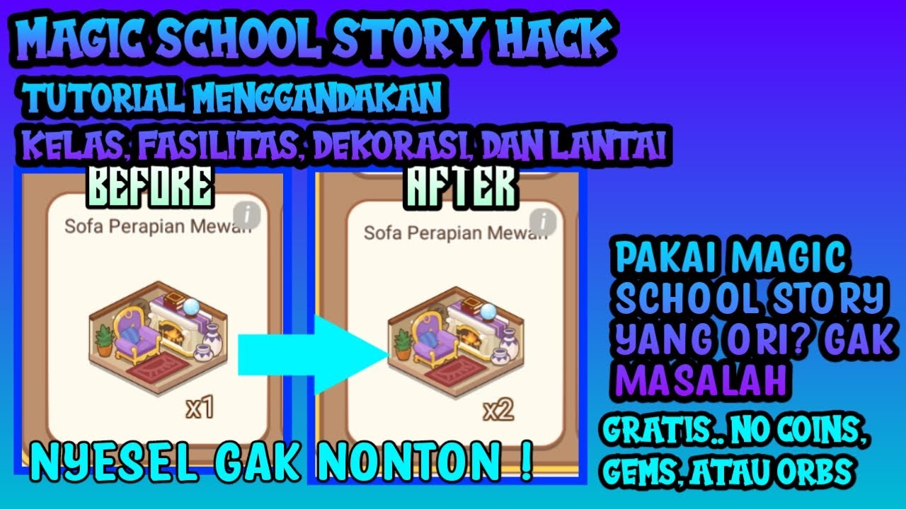 MAGIC SCHOOL STORY HACK!!. | TUTORIAL MENG CLONE FASILITAS, KELAS, DEKORASI, DAN LANTAI | &bull;