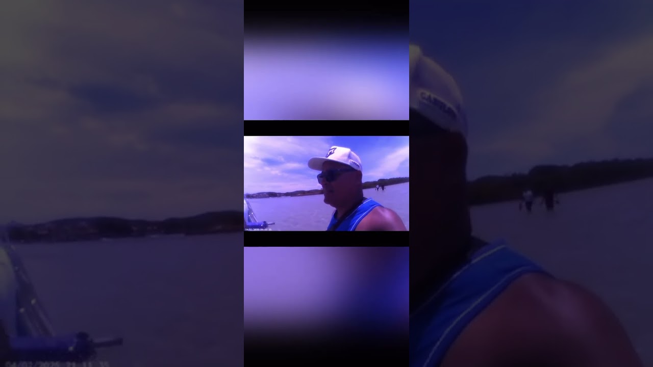 Atravessando  para ilha do japonês em Cabo frio. 