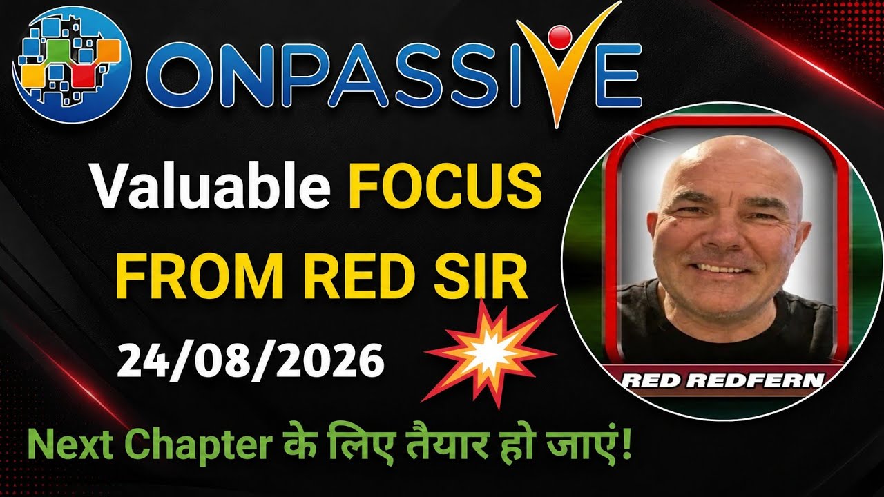 Valuable ''FOCUS'' From Red Sir || 24/08/2026 #onpassive #victorywithash #ashmufareh