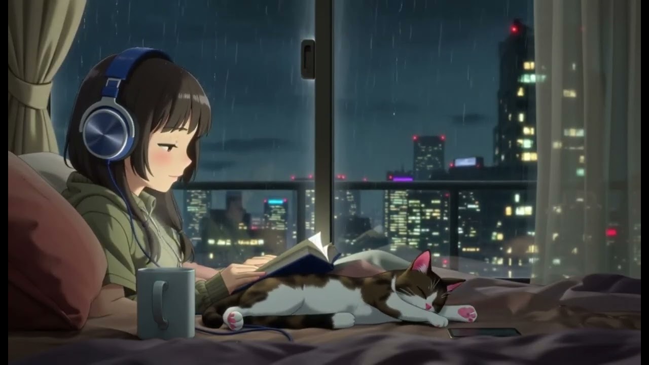 Late Night Coffee & Rain ☕ Lofi Hip Hop Mix to calm your anxiety