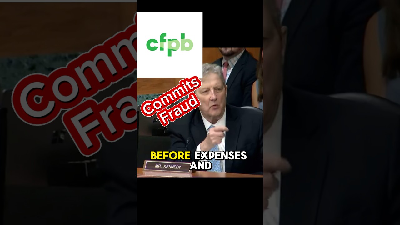 Kennedy explains accounting to CFPB and tells them they have been operating fraudulently. #shorts