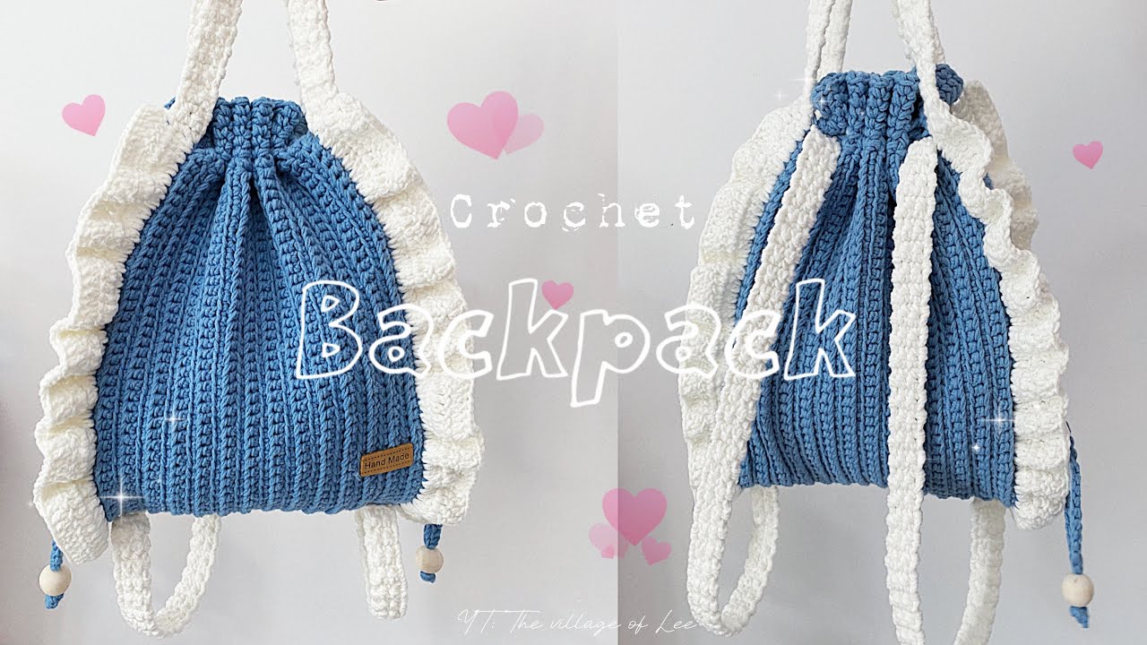 Crochet Backpack Bag| Step By Step Video Tutorial Crochet Backpack For Beginners
