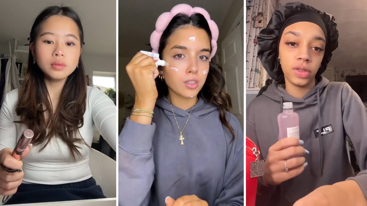 GRWM  ( Get Ready With Me ) Makeup Tutorial Tiktok Compilation ❤️(Skincare, Makeup, Outfits) 409 🥰