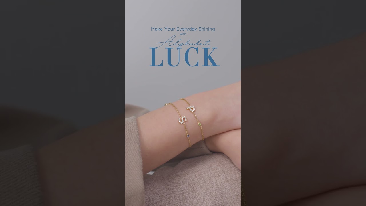 Make your everyday shining with Alphabet LUCK  #สร้อยข้อมือ #diamond #jewelry #gemstone #เพชร