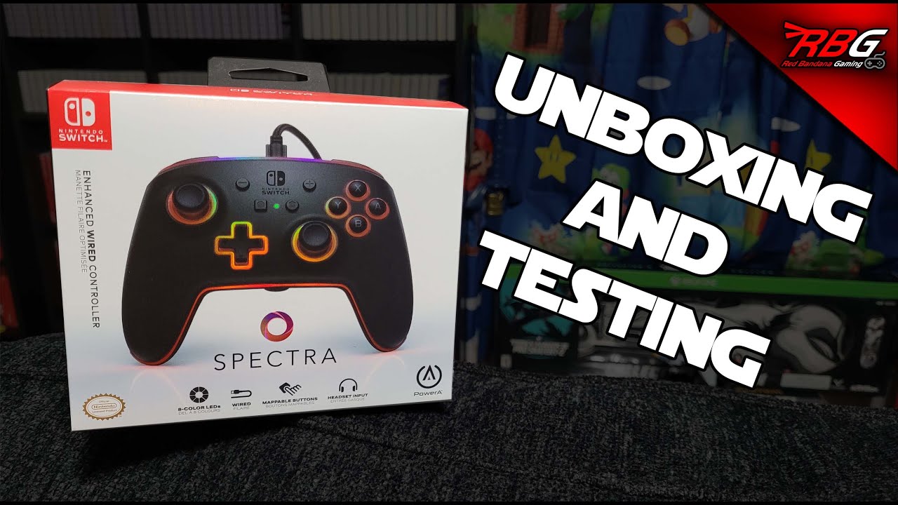 Nintendo Switch PowerA Spectra Enhanced Wired Controller Unboxing & Testing - Red Bandana Gaming