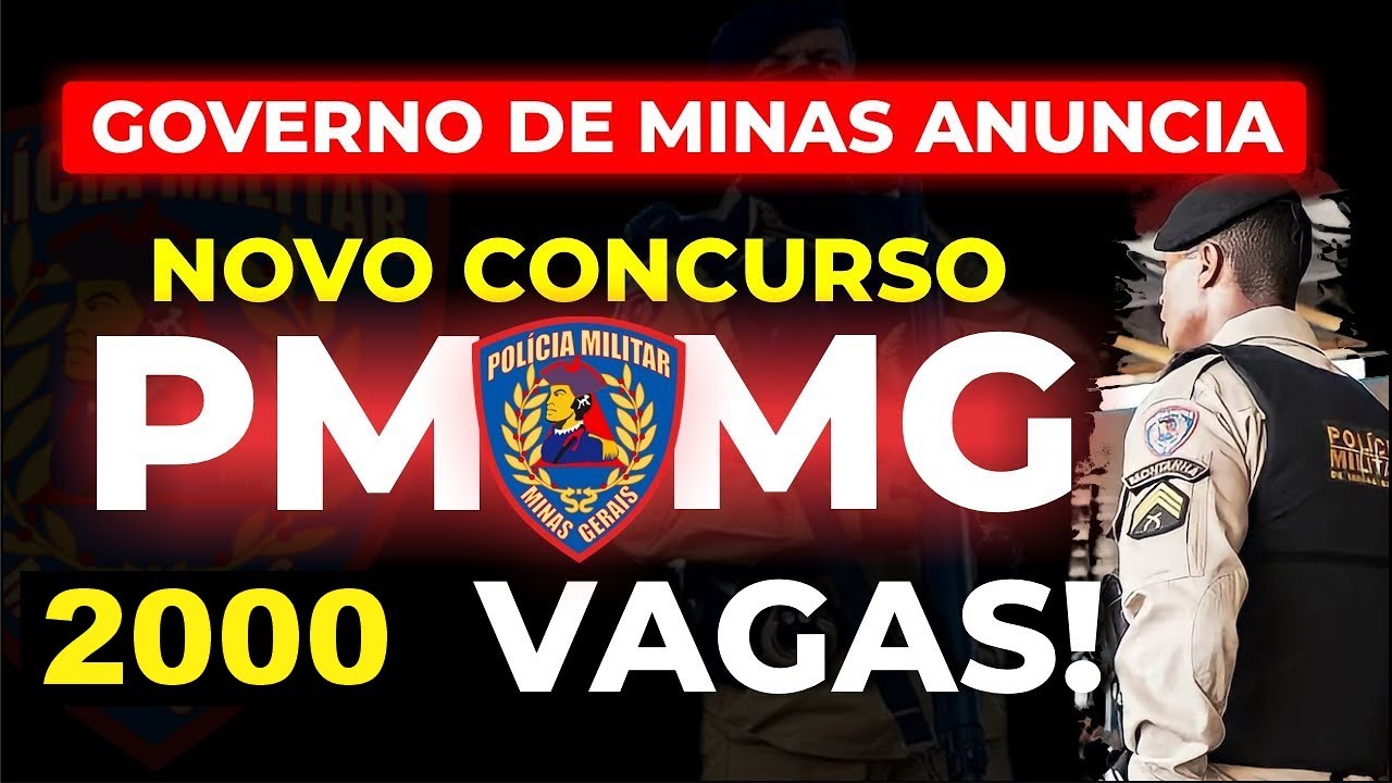 URGENTE, confirmado edital PMMG 2 mil vagas no início de 2023
