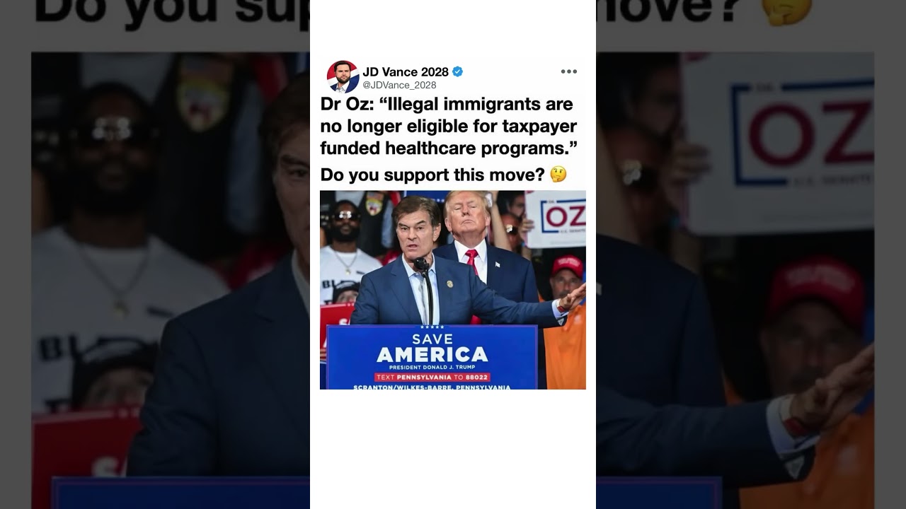 Healthcare Policy Debate Explodes Online After Dr. Oz Statement 🇺🇸